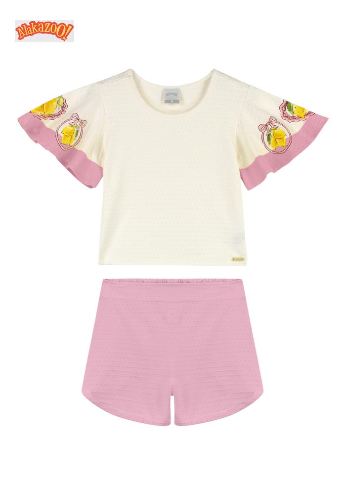 CONJUNTO MALHA NIKKO 04 ROSA SWEET CANDY - FEMININO