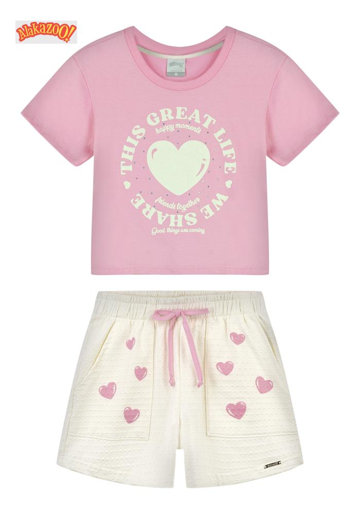 CONJUNTO M.M.PENT/M.NIKKO 06 ROSA SWEET CANDY - FEMININO