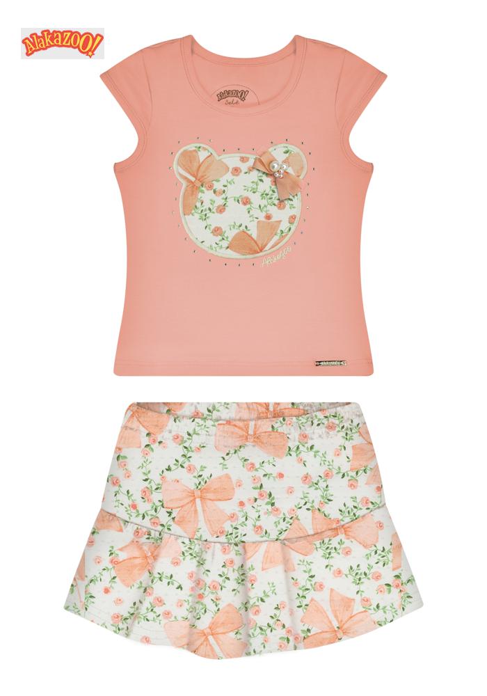 CONJUNTO M.COTTON SOFT/M.NIKKO MB PRINCESA SALMAO - FEMININO