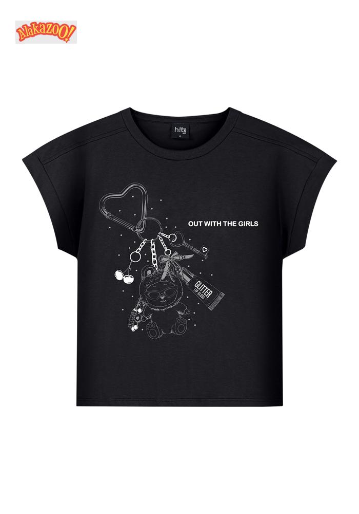 BLUSA MEIA MALHA PENTEADA 14 PRETO - FEMININO