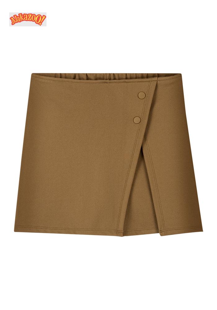 SHORTS SAIA MALHA DIAGONAL VEN 10 MARROM CAMMEL - FEMININO