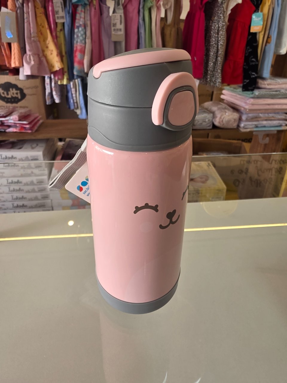 COPO TERMICO PAREDE DUPLA GUMY ROSA