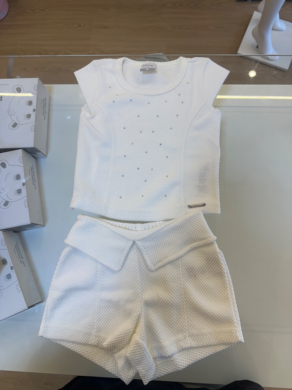 CONJUNTO MALHA SOFT TECH 01 BRANCO OFF WHITE - FEMININO