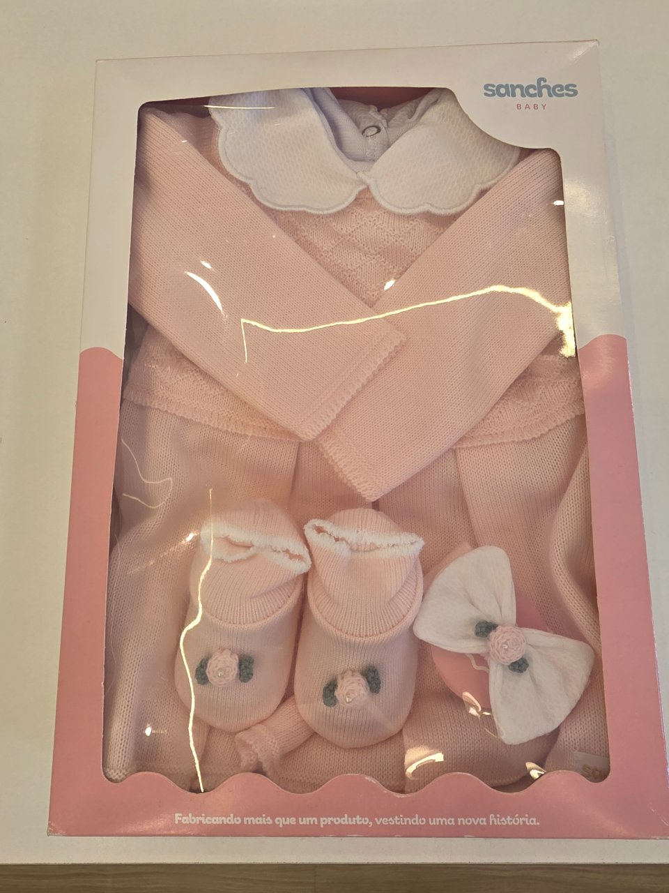 KIT VESTIDINHO-ROSA C/ BRANCO-RN