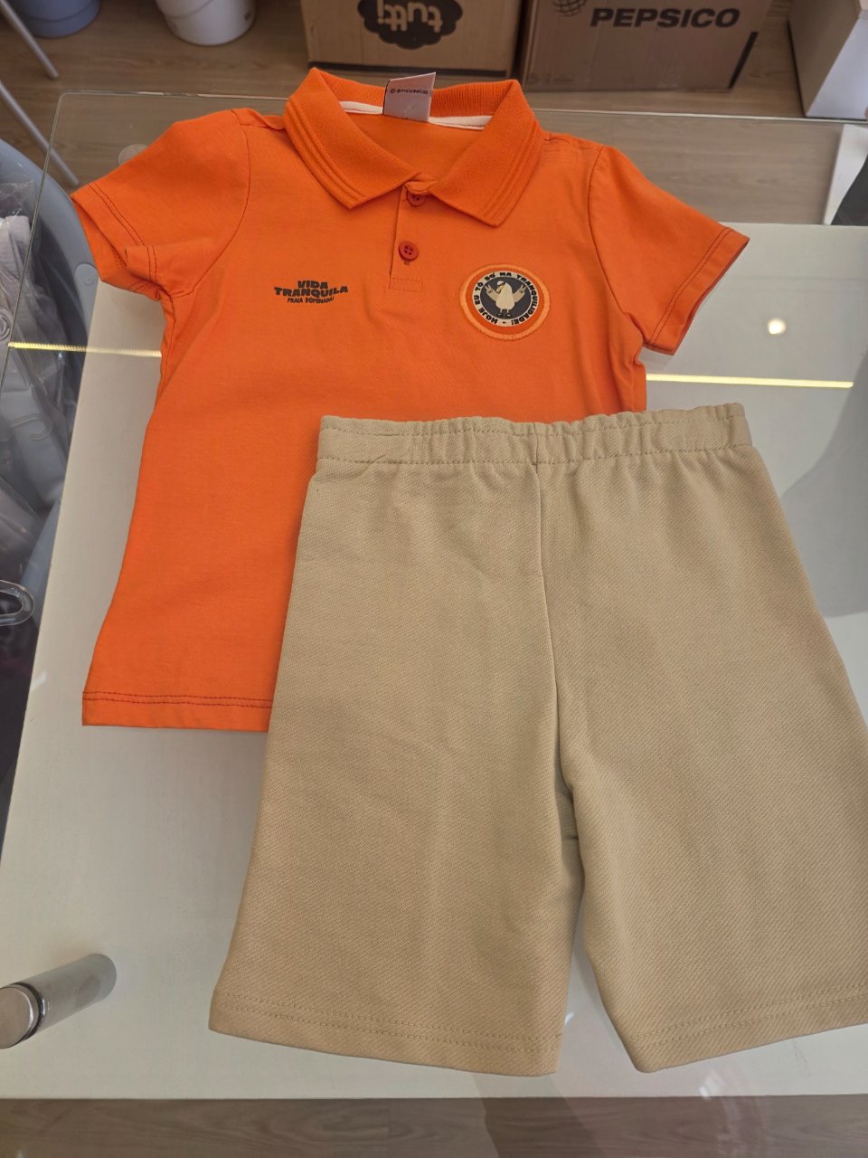 CONJUNTO CAMISA/BERMUDA Cor 02163 Tam 3
