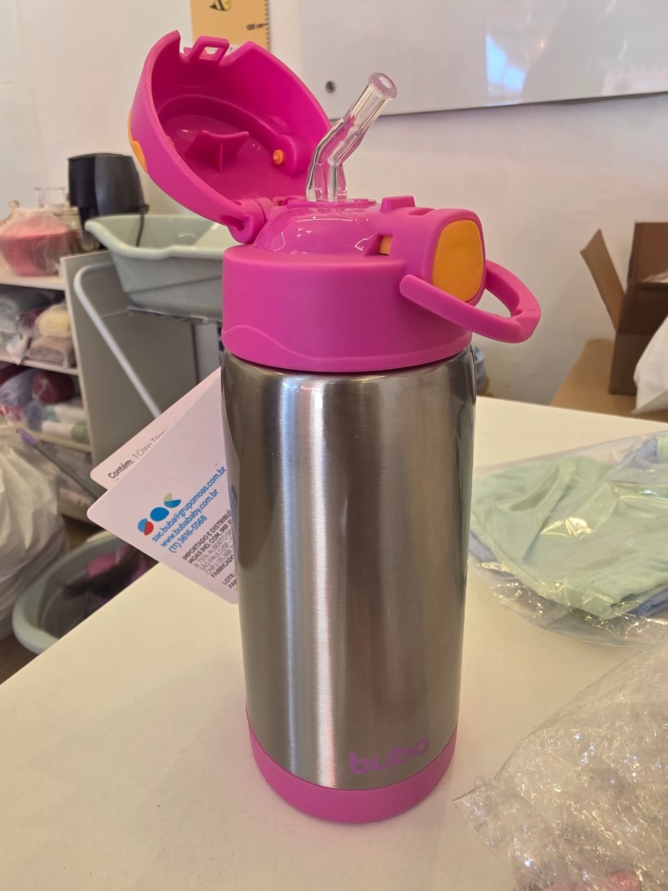 COPO TERMICO PAREDE DUPLA ROSA