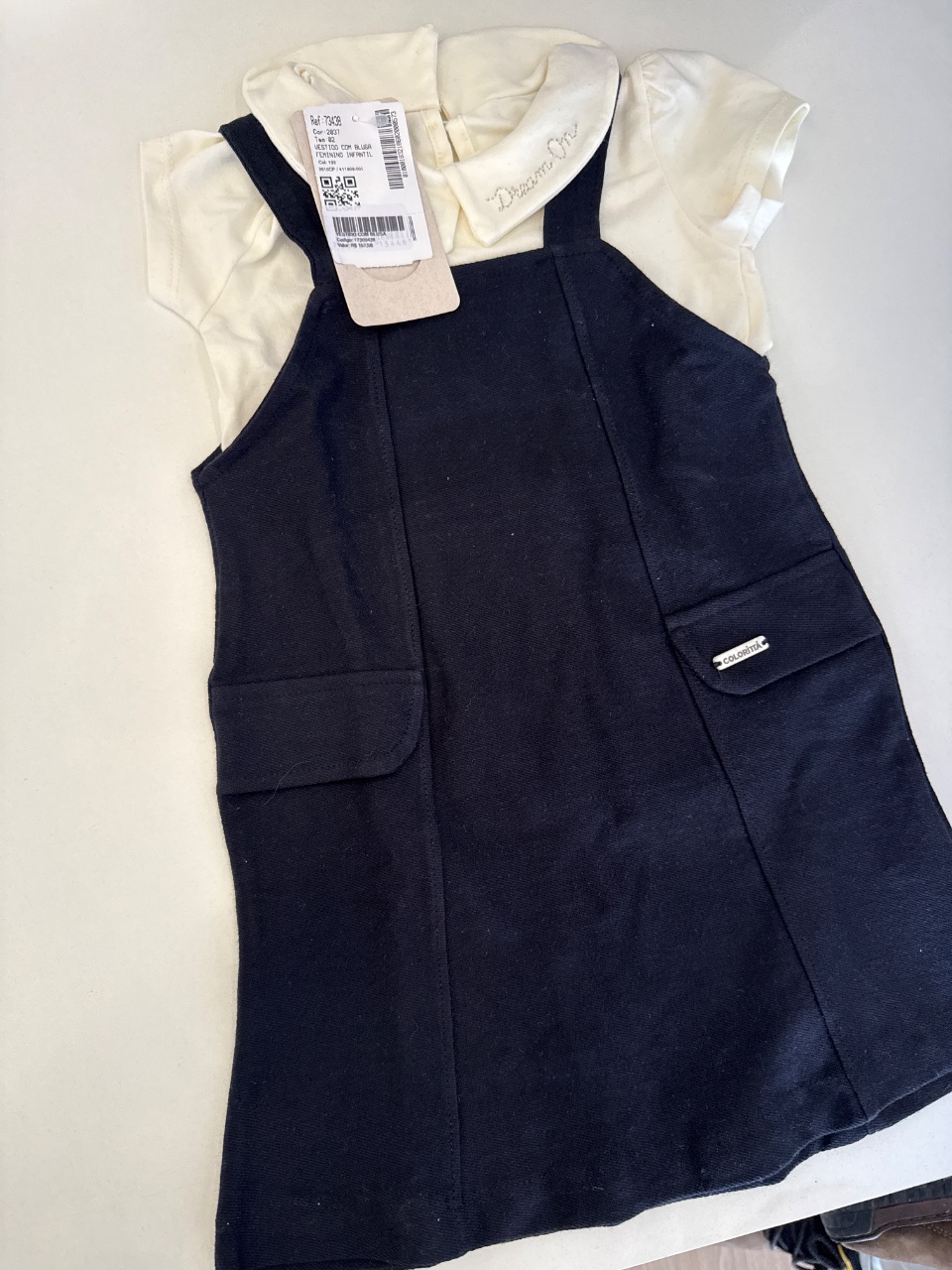 VESTIDO COM BLUSA FEMININO INFANTIL (GR 01/03) - 73438