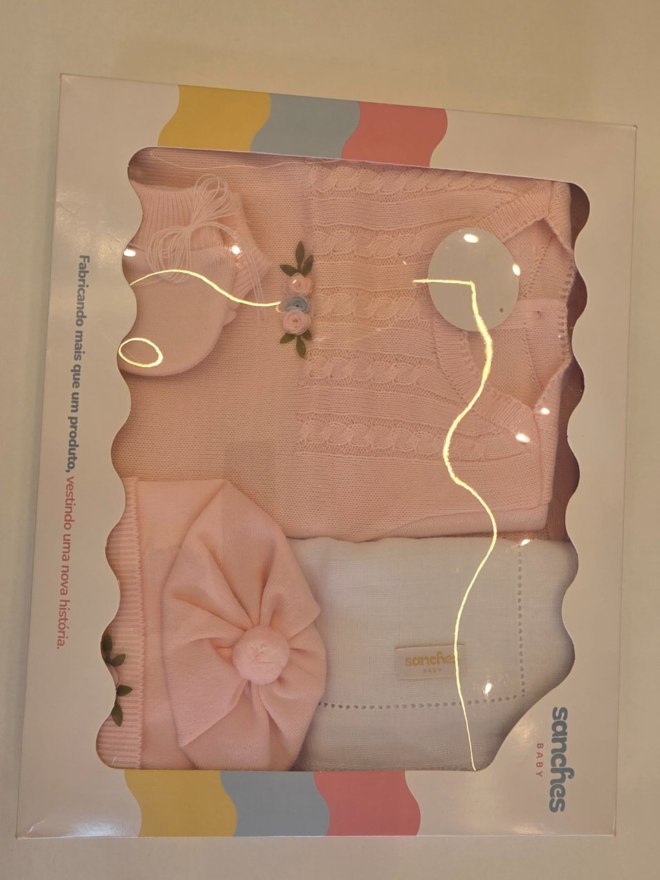 SAIDA DE MATERNIDADE MACACAO FEMININO-ROSA LISO-RN