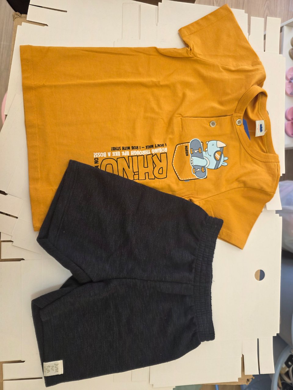 CONJUNTO INFANTIL MARLAN 02 MILHO DE PIPOCA